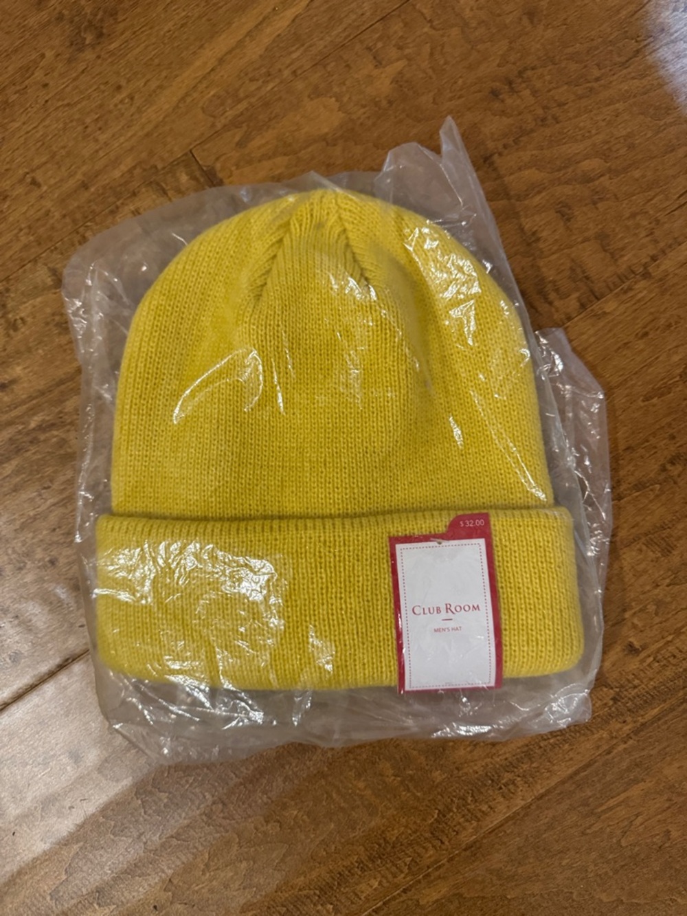 Club Room Kids Bright Yellow Fold-Over Knit Hat